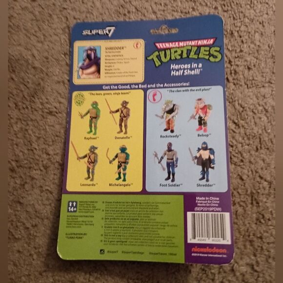 TEENAGE MUTANT NINJA TURTLES SHREDDER 3.75" Action Figure with Cutting Armor NEW - Picture 2 of 2